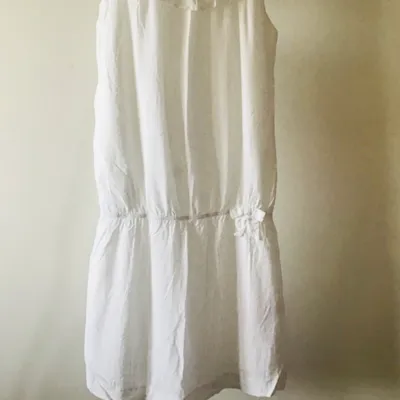 Sublime Robe de Cérémonie Okaïdi Blanche & Argentée – T.14 ans – État Nickel